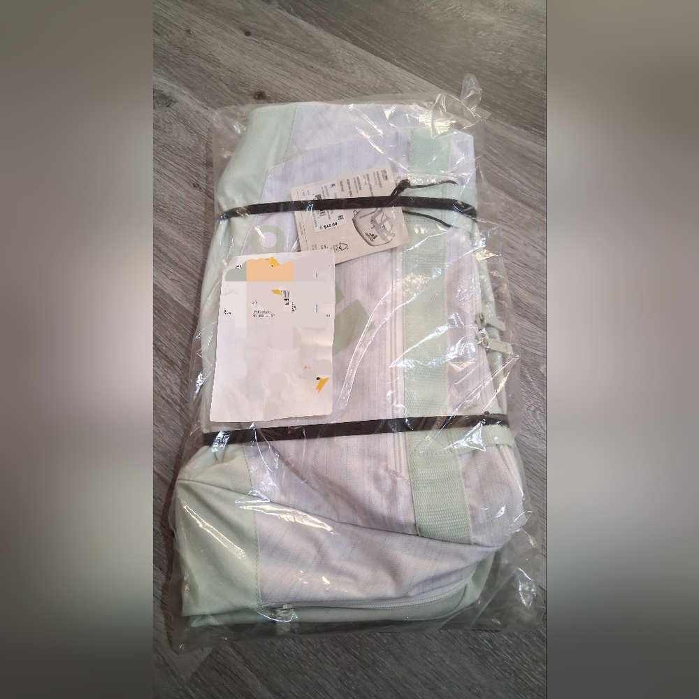 Mint Green and White Backpack